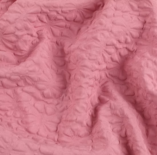 Preço competitivo de alta qualidade, produtos prontos, preço acessível, padrão de flores, tecido jacquard brocado bordado para roupas